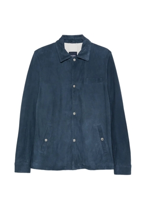Barba SJ Tyler button suede jacket - Blue