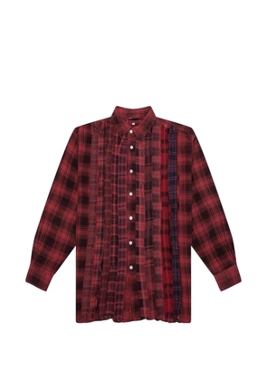 Needles ribbon over dye flannel shirt - Red