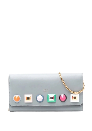 Fendi Pre-Owned 2000-2010 Studded Leather Wallet on Chain crossbody bag - Grey