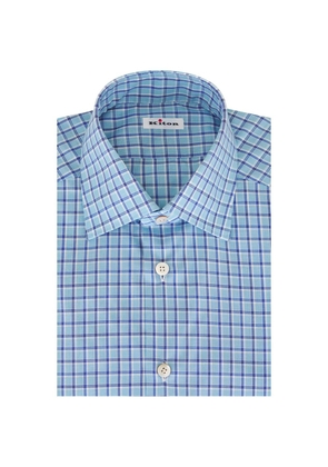 Kiton checked shirt - Blue