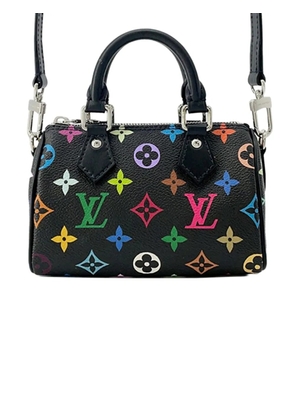 Louis Vuitton Pre-Owned 2025 Takashi Murakami Monogram Multicolore Nano Speedy Bandouliere satchel - Black
