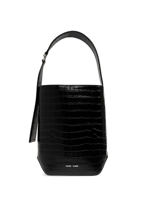 SAMSOE SAMSOE Saelmegade crocodile-effect leather tote bag - Black