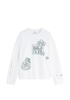 Maison Kitsuné floral print sweatshirt - White
