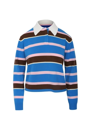 Guest In Residence striped-pattern polo top - Blue