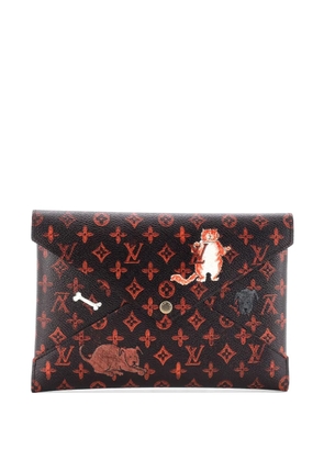 Louis Vuitton Pre-Owned Kirigami Pochette Set Limited Edition Grace Coddington Catogram Canvas clutch bag - Brown
