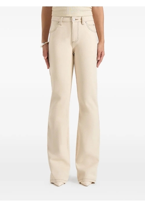 Manière De Voir flared contrast-stitch jeans - Neutrals