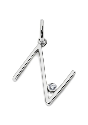 Monica Vinader Solitaire diamond initial pendant - Silver