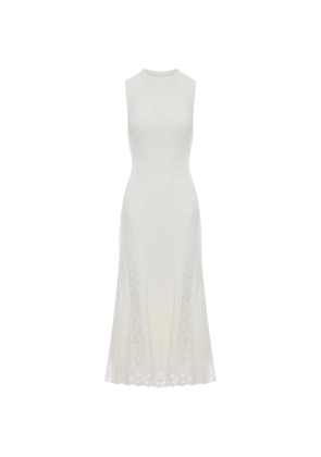 Self-Portrait lace-details midi dress - White