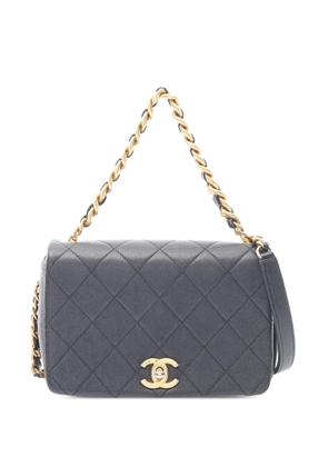 CHANEL Pre-Owned 2020 Small Quilted Caviar Chain Flap satchel - Blue