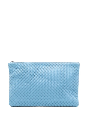 Bottega Veneta Pre-Owned 2012-2025 Medium Nappa Intrecciato Flat Pouch clutch bag - Blue