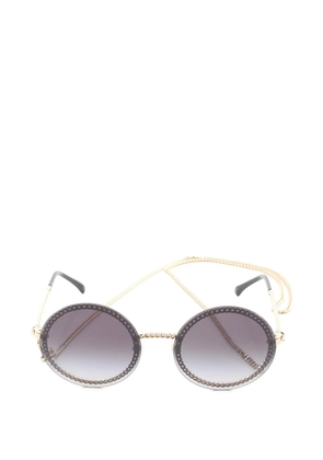 CHANEL Pre-Owned 1986-1988 round-frame sunglasses - Gold