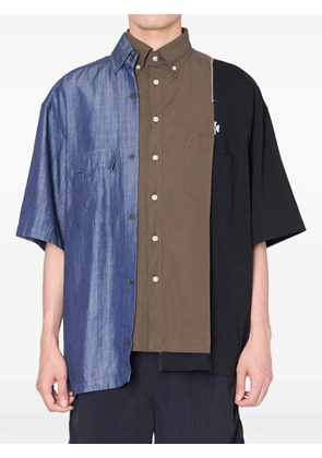 Kolor patchwork pocket shirt - Brown