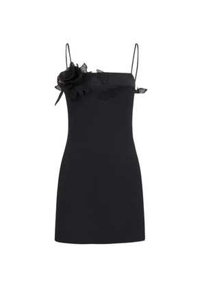 David Koma Lace Rose mini dress - Black