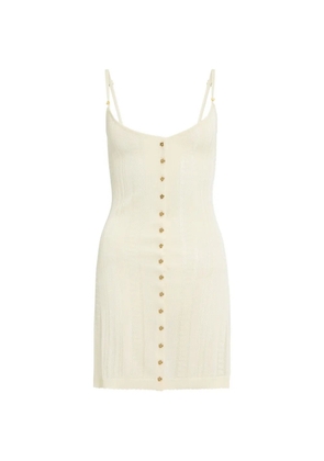 Donde Esteban button mini dress - Neutrals