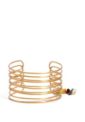 Bimba y Lola layered beaded cuff bracelet - Gold