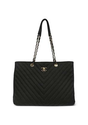 CHANEL Pre-Owned 2019 chevron tote bag - Black