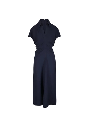 Brunello Cucinelli collared gathered dress - Blue