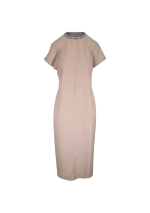 Brunello Cucinelli panelled midi dress - Neutrals