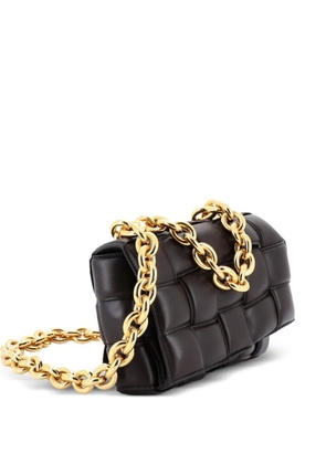 Bottega Veneta Pre-Owned Cassette Chain Padded Maxi Intrecciato Leather crossbody bag - Brown