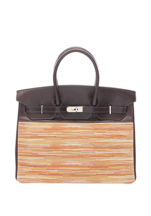 Hermès Pre-Owned 2003 Veau Barenia and Vibrato Birkin Retourne 35 handbag - Brown