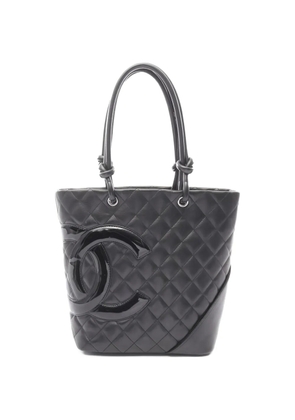 CHANEL Pre-Owned 2005-2006 medium Cambon Line quilted leather tote bag - Black