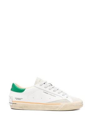 Crime London Distressed 2.0 suede panelled sneakers - White