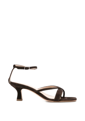 Anna F. square-toe heeled sandals - Brown
