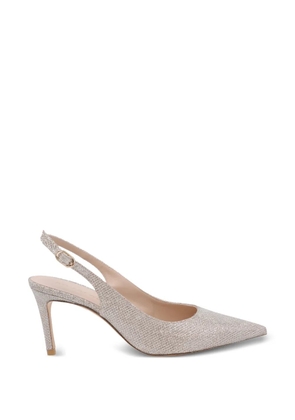 Stuart Weitzman Stuart Power slingback pointed toe pumps - Silver