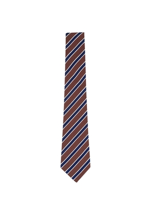 Zegna striped tie - Brown
