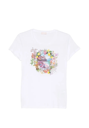 LIU JO print cotton T-shirt - White
