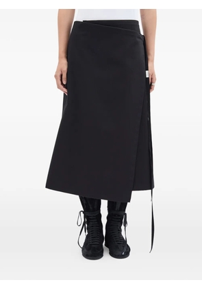 Ann Demeulemeester tie-fastening midi skirt - Black