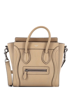 Celine Pre-Owned Luggage Bag Grainy Leather Nano crossbody bag - Neutrals