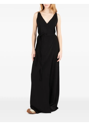 Société Anonyme V-neck tie maxi dress - Black