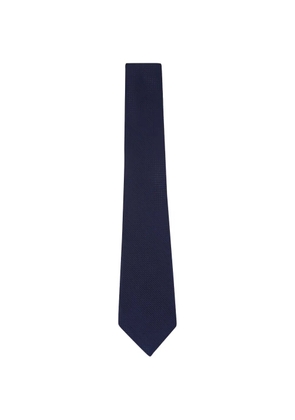 Zegna textured silk tie - Blue