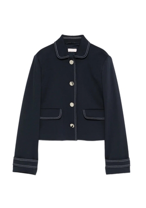 LIU JO topstitch buttoned jacket - Blue