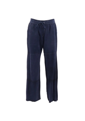 P.A.R.O.S.H. drawstring suede trousers - Blue