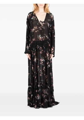 Société Anonyme New Romantic floral lace maxi dress - Black