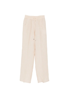 Kiton drawstring striped trousers - Neutrals