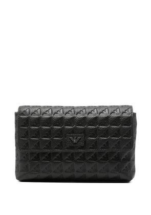 Emporio Armani embossed messenger bag - Black