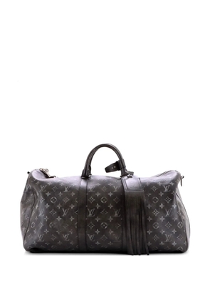 Louis Vuitton Pre-Owned Keepall Bandouliere Bag Brushed Monogram Leather 50 travel bag - Black