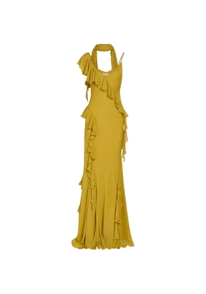 De La Vali ruffled maxi dress - Yellow