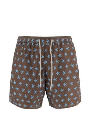 MC2 Saint Barth Lighting star-print swim shorts - Brown