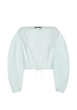 ROTATE BIRGER CHRISTENSEN tie strap long-sleeve blouse - Blue