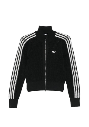 adidas three-stripes zip cardigan - Black