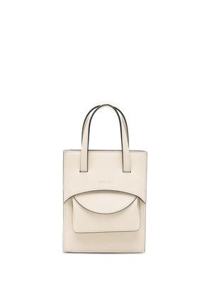 HIDESINS mini flap-fastening tote bag - Neutrals