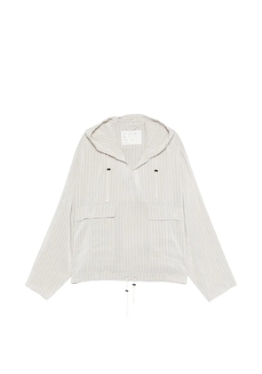 Camiel Fortgens hooded striped jacket - Grey