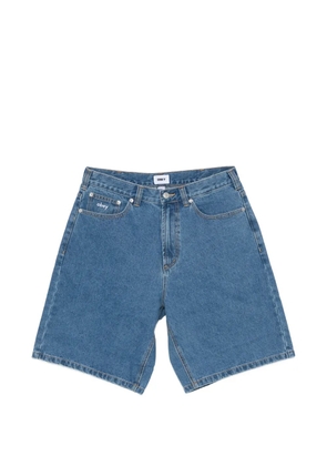 Obey Bigwig logo-embroidered shorts - Blue