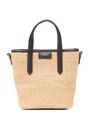 BOSS mini Jala woven bucket bag - Neutrals