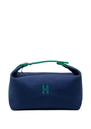 Hermès Pre-Owned 2010-2025 Large Toile Bride A Brac Case vanity bag - Blue