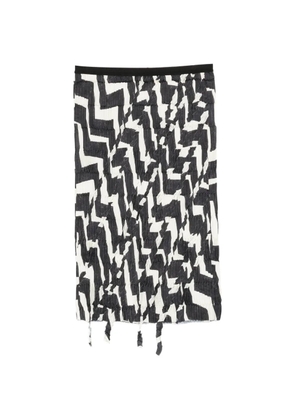JNBY geometric-print midi skirt - Black